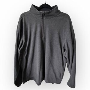 Mondetta Men’s Charcoal Quarter-Zip Fleece Pullover XL Outdoor Layer